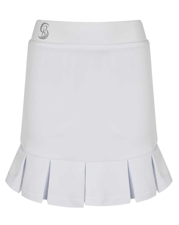 Girls Pleated Tennis Skirt with Matching Underpants White