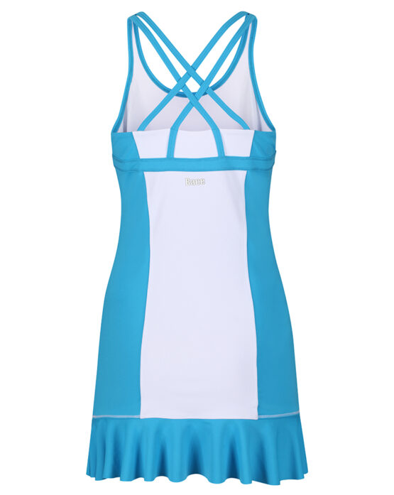 Girls Tennis Flared Dress Girls Golf Flared Dress Blue and White