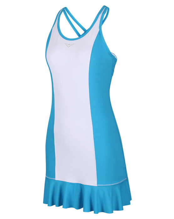 Girls Tennis Flared Dress Girls Golf Flared Dress Blue and White