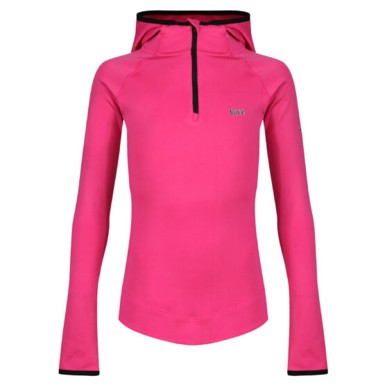 pink running hoodie